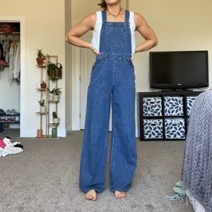 Wide leg overalls